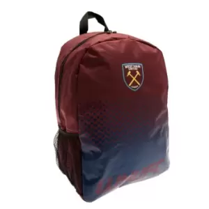 Image of West Ham United FC Fade Design Backpack (One Size) (Claret/Blue)
