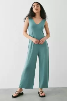 Image of V Neck Jumpsuit With Pockets