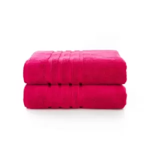 Image of The Lyndon Company Chelsea 2 Pack Bath Sheet - Magenta