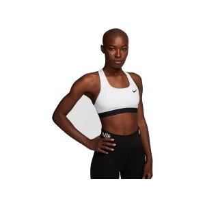 Image of Nike Swoosh Sports Bra White Black M