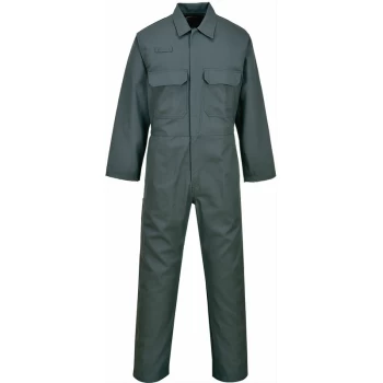 Image of Portwest - BIZ1 Green Sz S R Bizweld Flame Retardant Welder Overall Coverall Safety Boiler Suit