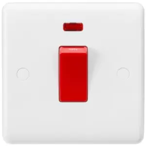 Image of MLA Knightsbridge Curved Edge 45A DP Switch With Neon (Small) - CU8331N