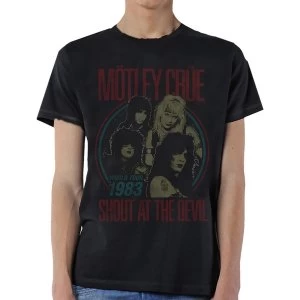 Image of Motley Crue - Vintage World Tour Devil Unisex Medium T-Shirt - Black