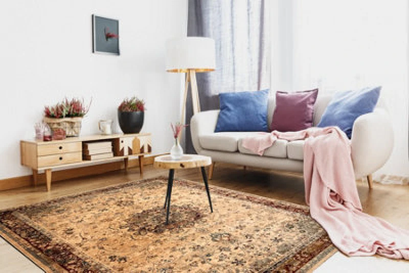 Image of RugsX Wool Polonia Rug in Red Size: 235cm x 350cm Red Unisex 235cm x 350 cm