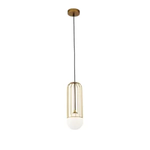Image of Telford Cage Ceiling Pendant Lamp Gold, 1 Light, G9