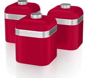 Image of Swan Retro SWKA1020RN 1-litre Canisters Pack of 3
