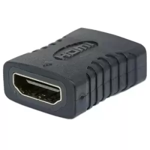 Image of Manhattan HDMI Coupler 4K@60Hz (Premium High Speed) Female to Female Straight Connection Black Equivalent to Startech GCHDMIFF 4K Ultra HD x 2k Fully