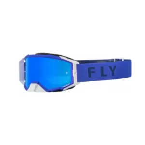 Image of FLY Racing Zone Pro Goggle Blue W Sky Blue Mirroroke Lens