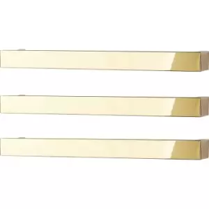 Image of Towelrads Elcot 3 Pack Square 450mm in Polished Brass Steel