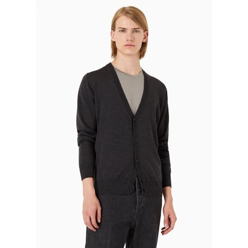 Image of Emporio Armani Cardigan Grey male XS