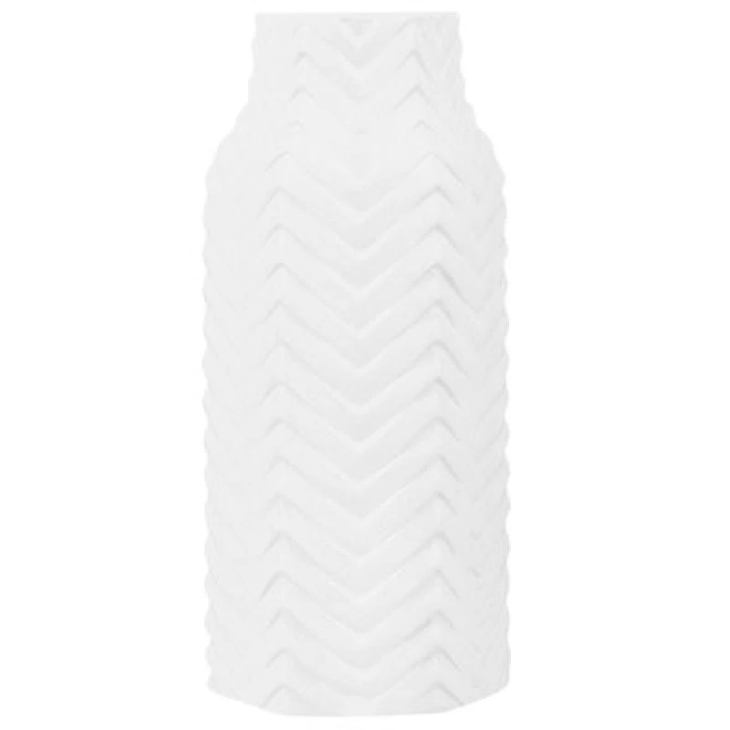 Image of Beliani Decorative Vase Xanthos Stoneware 32cm White