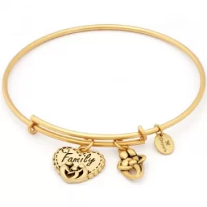 Image of Ladies Chrysalis Gold Plated Thinking Of You Family Expandable Bangle