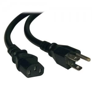 Image of Tripp Lite Heavy-Duty Computer Power Cord Lead Cable 15A 14AWG (NEMA 5-15P to IEC-320-C13) 0.91 m (3-ft.)
