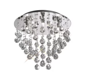 Image of Colorado Semi Flush Ceiling Round 5 Light Polished Chrome, Crystal