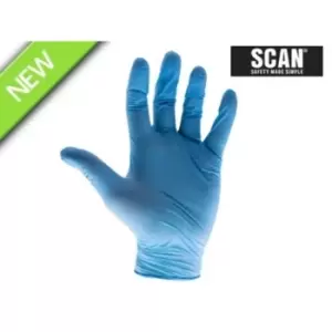 Image of Scan Blue Nitrile Disposable Gloves Medium (Box of 100)