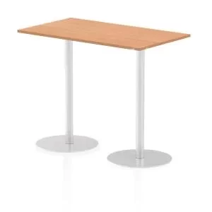 Image of Italia Poseur Table Rectangle 1400800 Top 1145 High Oak