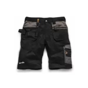 Image of Scruffs - Trade Work Shorts Black with Multiple Pockets - 34" Waist