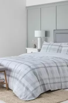 Image of 'Emerson' Eco Friendly Checks And Stripes Print Duvet Cover Set