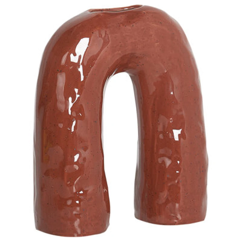 Image of Beliani Flower Vase Perch Stoneware 29cm Brown