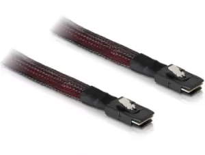 Image of DeLOCK M/M SAS Cable 0.1 m Black, Red