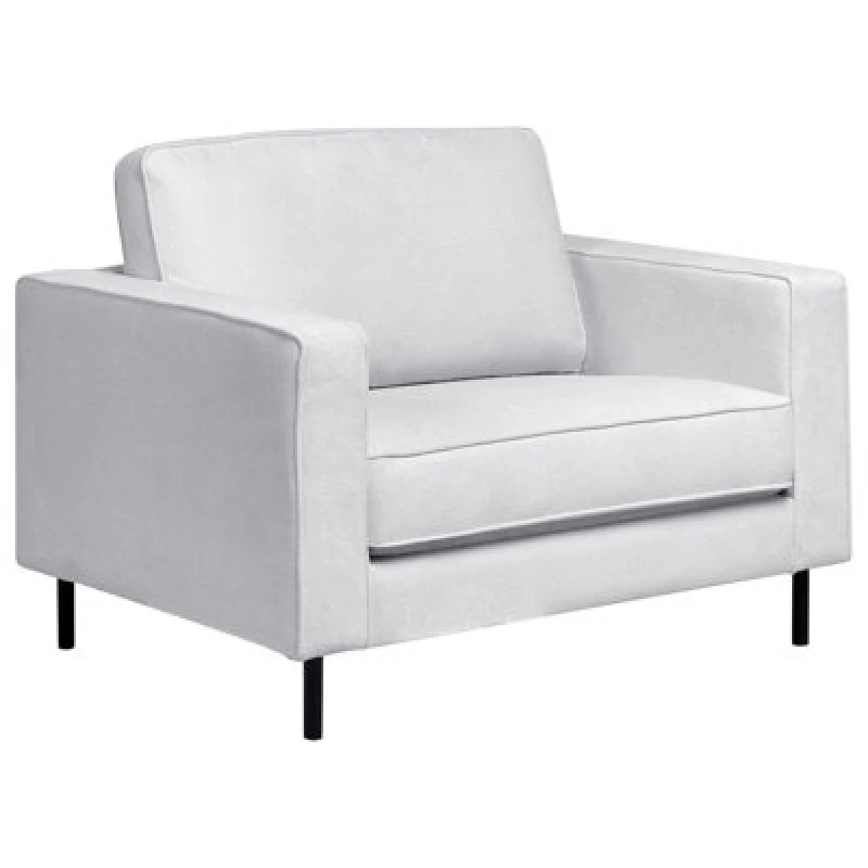 Image of Beliani Fabric Armchair Light Grey Savalen