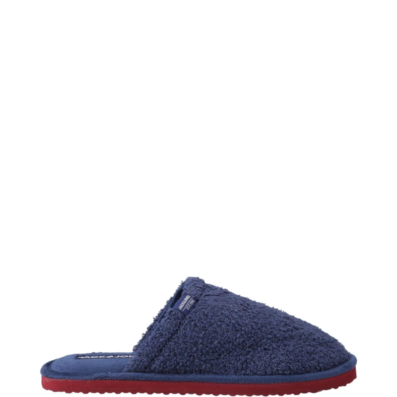 Image of Jack and Jones Harry Fluff Slipper Mules Slippers 11 (45) Blue 01520318310