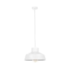 Image of Moon Dome Pendant Ceiling Light White, 34cm, 1x E27