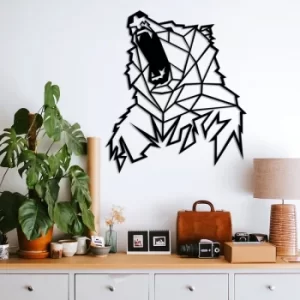 Image of Bear 1 Black Decorative Metal Wall Accessory