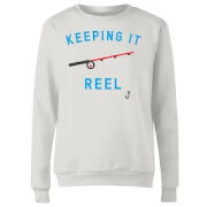 Image of Keeping it Reel Womens Sweatshirt - White - 4XL