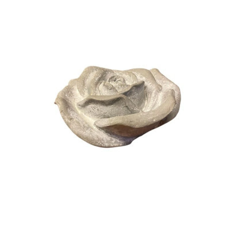 Image of Medium Decorative Flower Ornament - Resin - L15 x W15 x H7cm - Grey MinsterStylishLivingLtd623