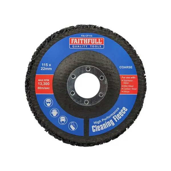 Image of Faithfull Surface Cleaning Coarse Fleece Disc FAICF115 Diameter: 115mm