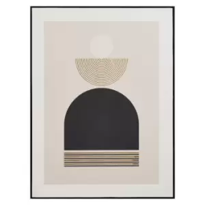 Image of Linear II 60x80cm Large Art Deco Gold Detail Wall Art Black