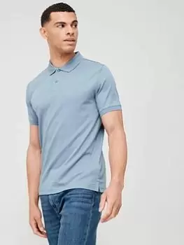 Image of Calvin Klein Smooth Cotton Slim Fit Polo Shirt - Grey, Size XL, Men