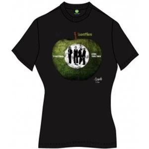 Image of The Beatles Something/Come Together Ladies Black T Shirt L