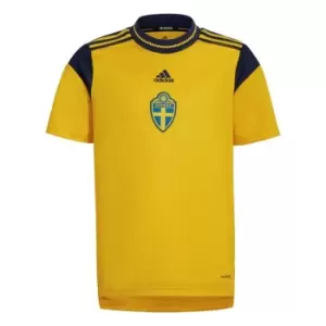 Image of adidas Sweden 21/22 Home Jersey Kids - Yellow