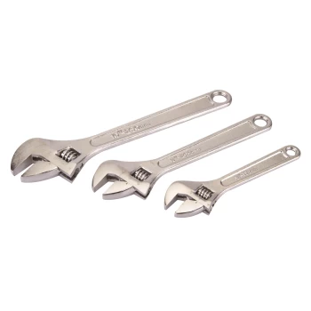 Image of Silverline Adjustable Wrench Set - 150 200 250mm
