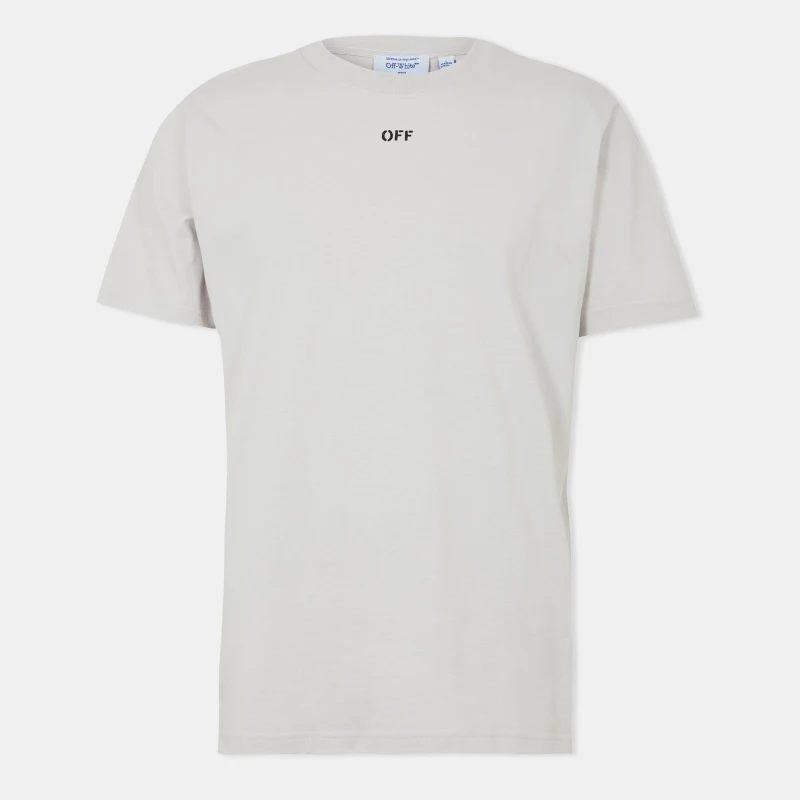 Image of Off White Mens Stamp T-Shirt Stone/Black male XS