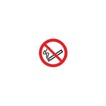 Image of Sitesafe - No Smoking Vinyl Symbol Sign - 100 X 100MM