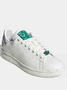 Image of adidas Originals Stan Smith Shoes, White/Green, Size 3.5, Women