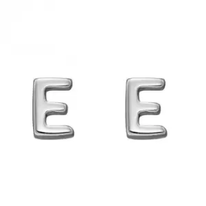 Image of Initial E Sterling Silver Stud Earrings E6022
