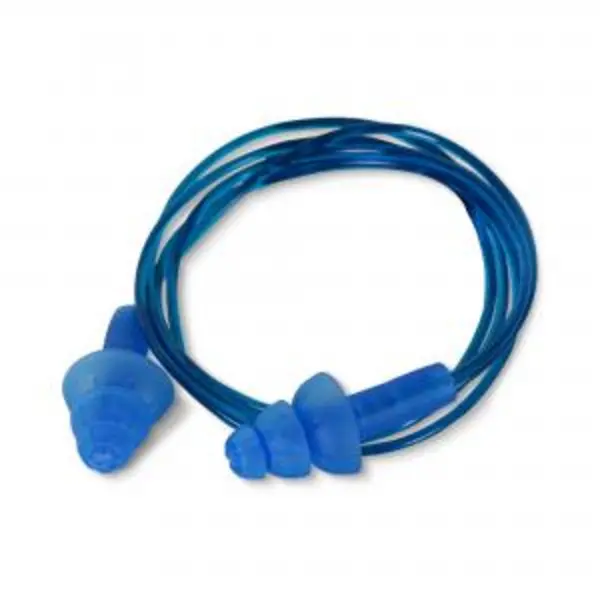 Image of Beeswift Qed Corded Detectable Ear Plugs Blue Box of 200 QED001CD BESWQED001CD