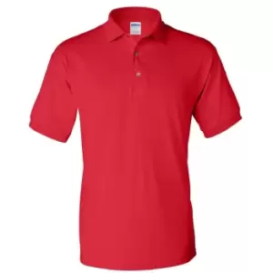 Image of Gildan Adult DryBlend Jersey Short Sleeve Polo Shirt (S) (Red)