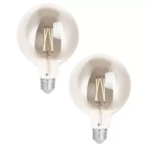 Image of 4lite WiZ Connected LED SMART E27 Filament Tuneable Light Bulbs - Pack of 2