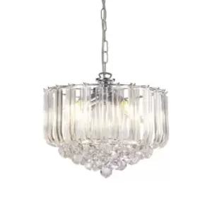 Image of Lana Acrylic Crystal with Spheres, 3 Light E14 Polished Chrome