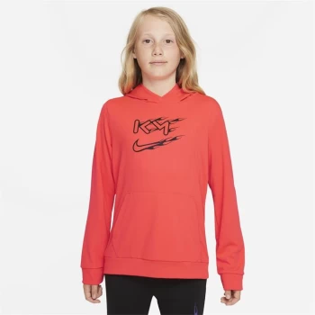Image of Nike Dri-FIT Kylian Mbappe Hoodie Junior - Pink/Black