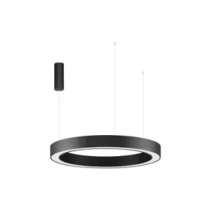 Image of Hartford Integrated LED Pendant Ceiling Light Sandy Black Aluminium LED 60W 3116Lm 2700K - 4000K + Remote Control - Merano