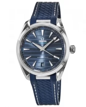 Image of Omega Seamaster Aqua Terra 150m Master Co-Axial Blue Dial Rubber Strap Mens Watch 220.12.41.21.03.001 220.12.41.21.03.001