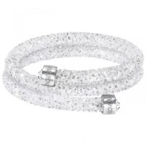 Image of Ladies Swarovski Rhodium Plated Crystaldust Bangle