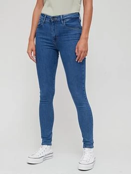 Image of Levis 721 High Rise Skinny Jean - Dark Blue Size 26, Inside Leg 32, Women