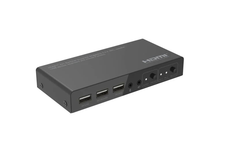 Image of Microconnect MC-HDMIKVM0201-4K KVM switch Black